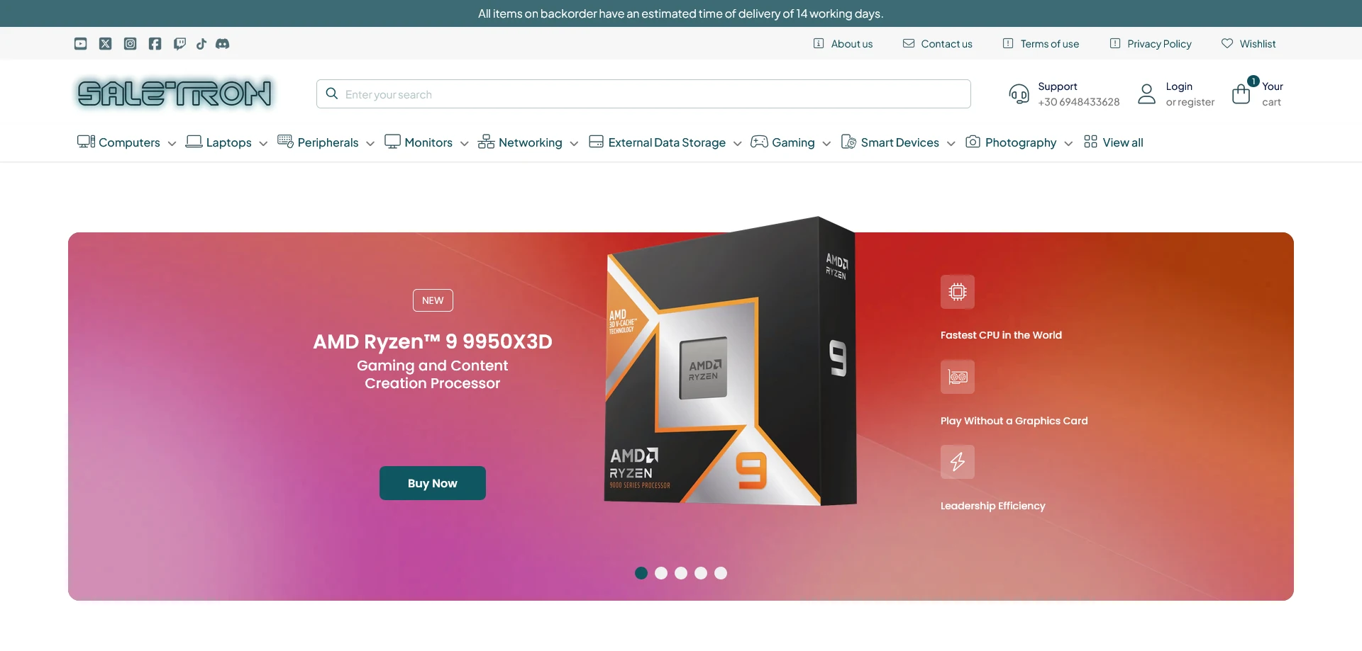 Saletron electronics e-shop