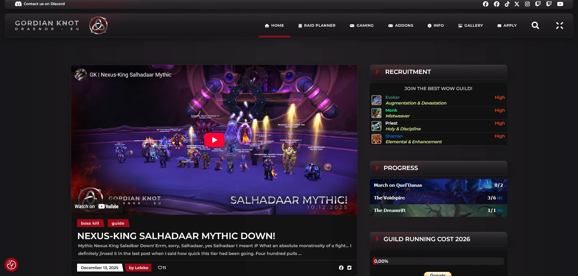 Gordian Knot website